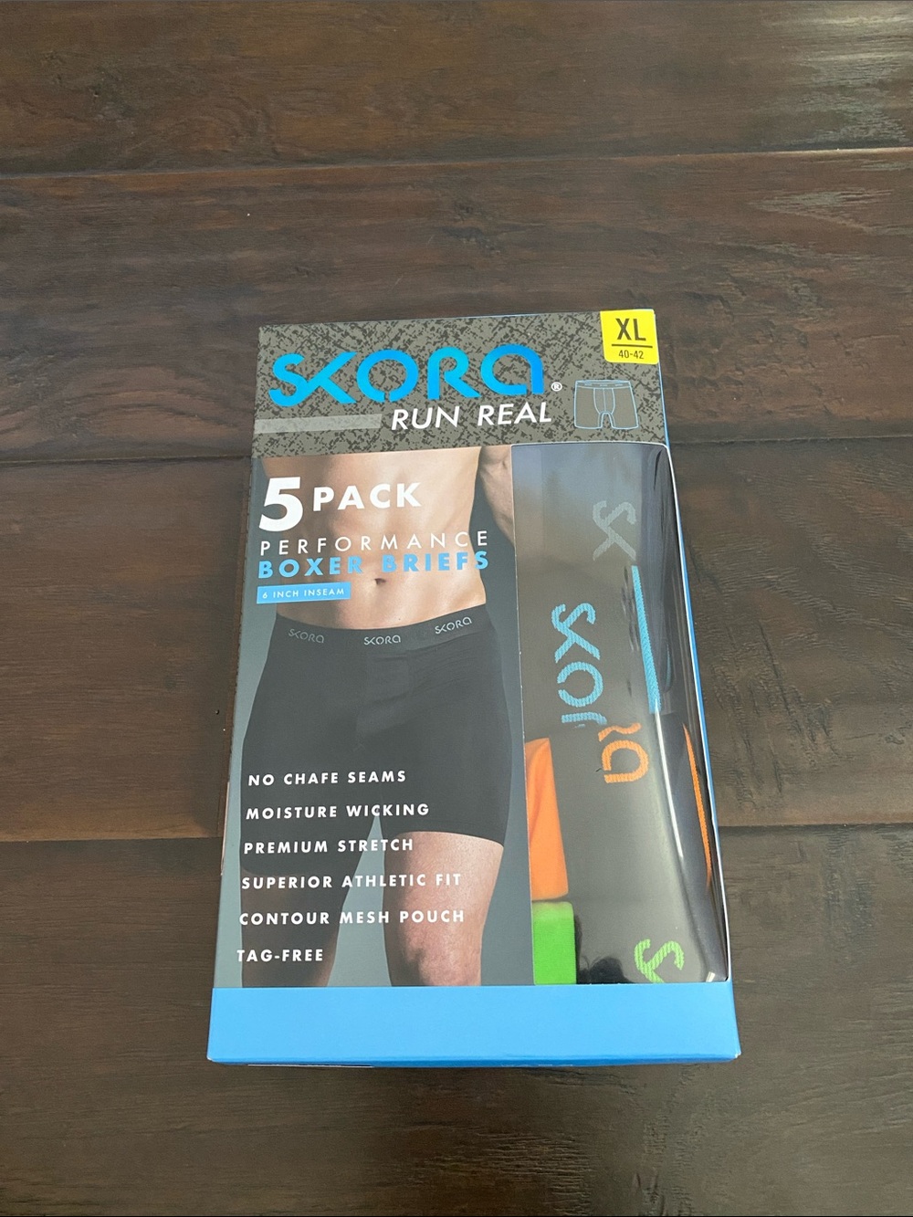 New Skora Run Real 5 pack Boxer Brief men’s size  L & XL